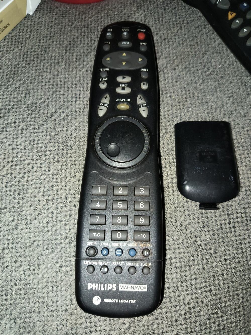Philips Magnavox RC 5402/04 Remote Control DVD TV Jog Shuttle Remote Locator